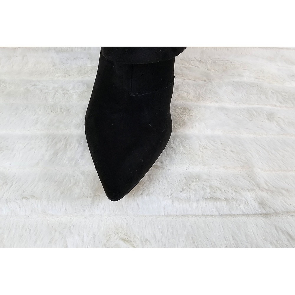 Nine West Amazin2 Black Suede Pointed Toe Slouch High Boots Size 7M - Picture 5 of 7